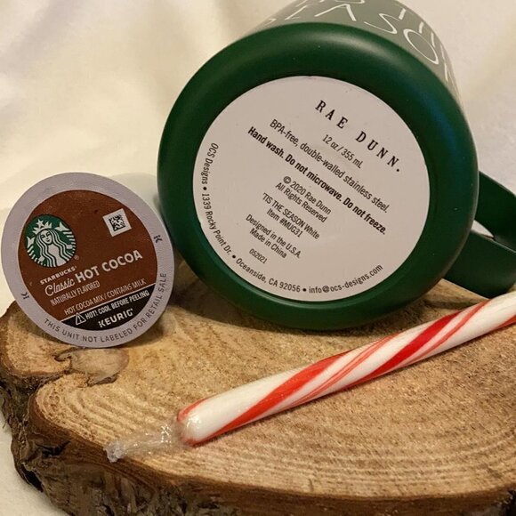 NEW! Rae Dunn Stainless Steel TIS THE SEASON Insulated Tumbler with Handle - Picture 2 of 2